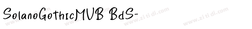 SolanoGothicMVB BdS字体转换